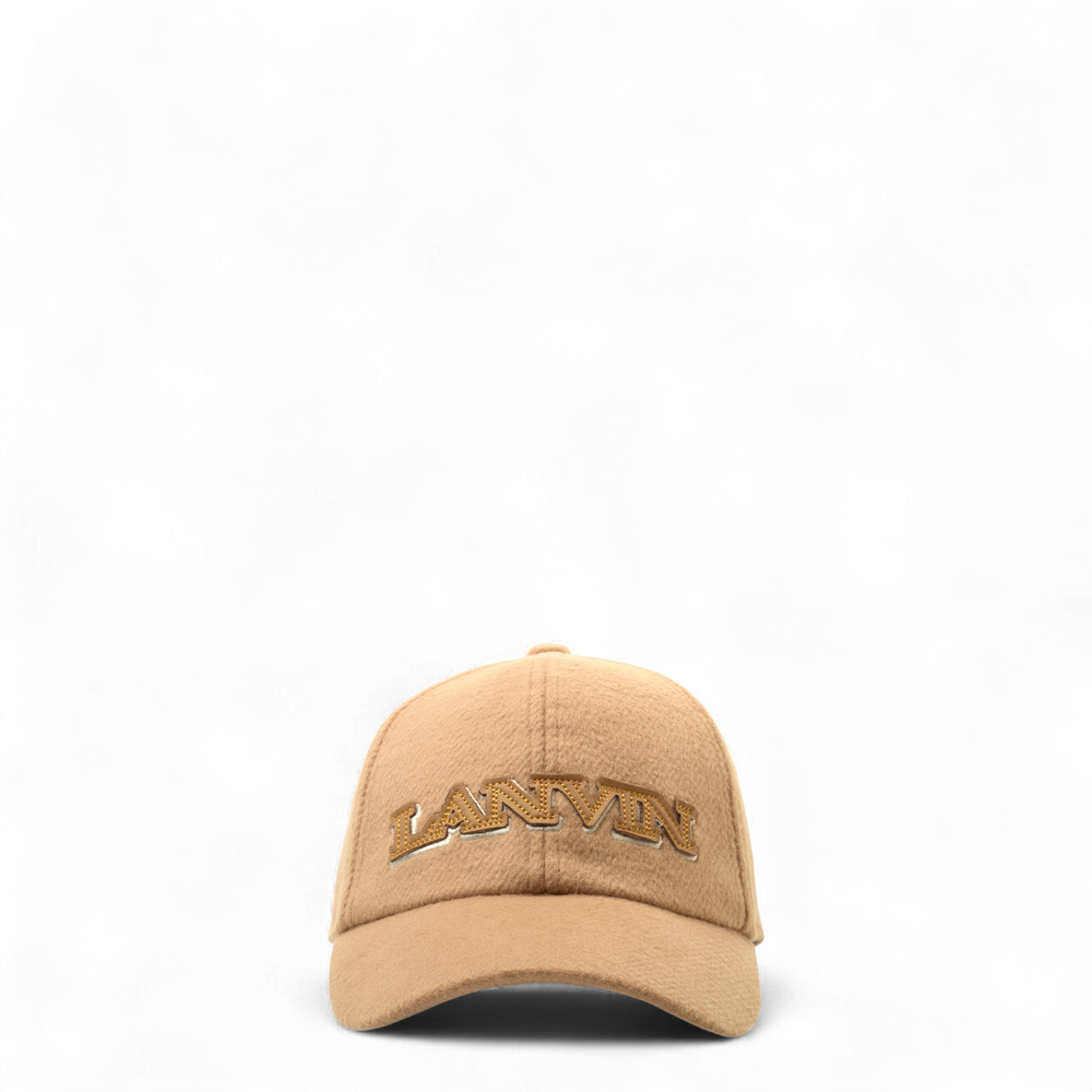 Lanvin Kids Logo Patch Wool Blend Baseball Cap