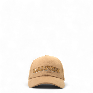 Lanvin Kids Logo Patch Wool Blend Baseball Cap
