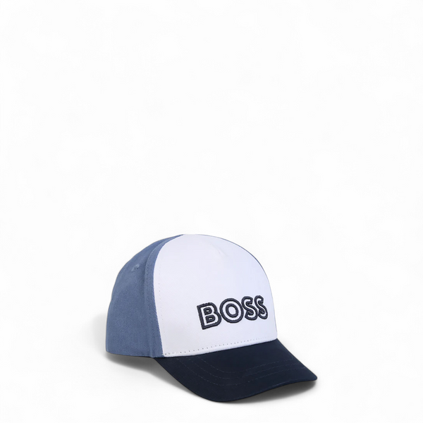 Hugo Boss Kids Tri-Color Cotton Adjustable Baseball Cap