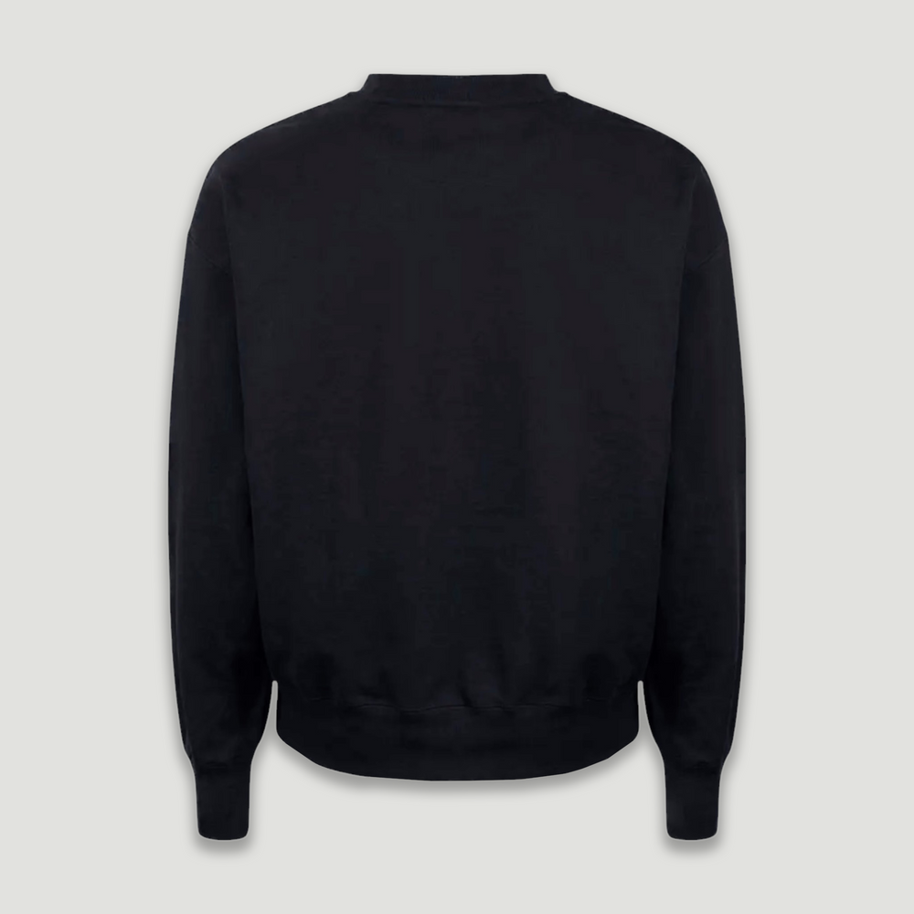 Bally Men's Side-Logo Sweatshirt in Navy Cotton
