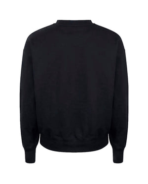 Bally Men's Side-Logo Sweatshirt in Navy Cotton