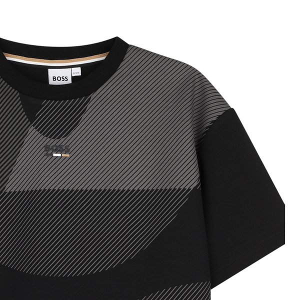 Hugo Boss Kids Geometric Pattern T-Shirt