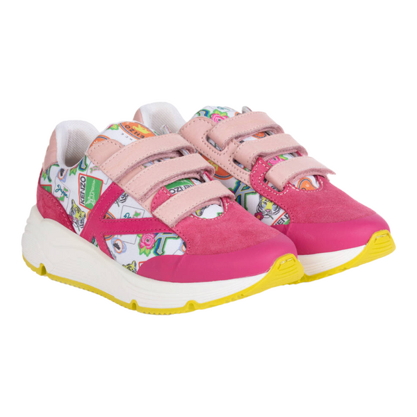 KENZO KIDS Zapatillas de lona con velcro niÑa blanco 