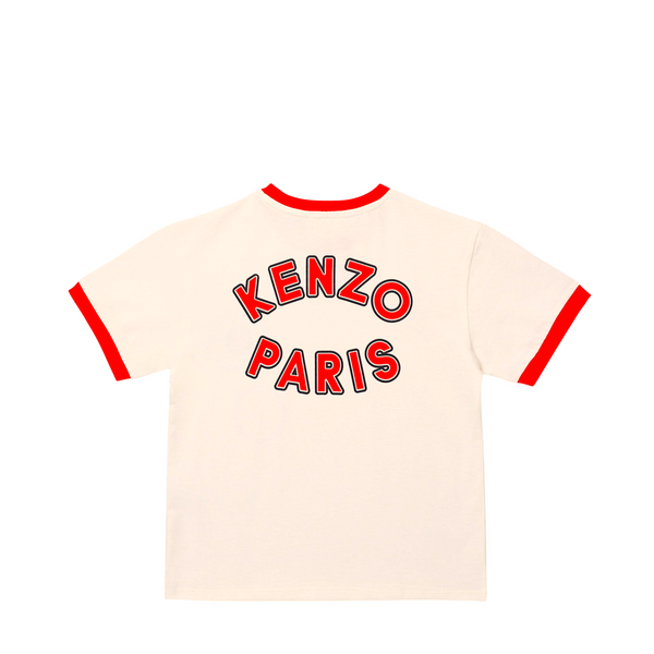 Kenzo Kids Stamp Logo Ringer Collar T-Shirt