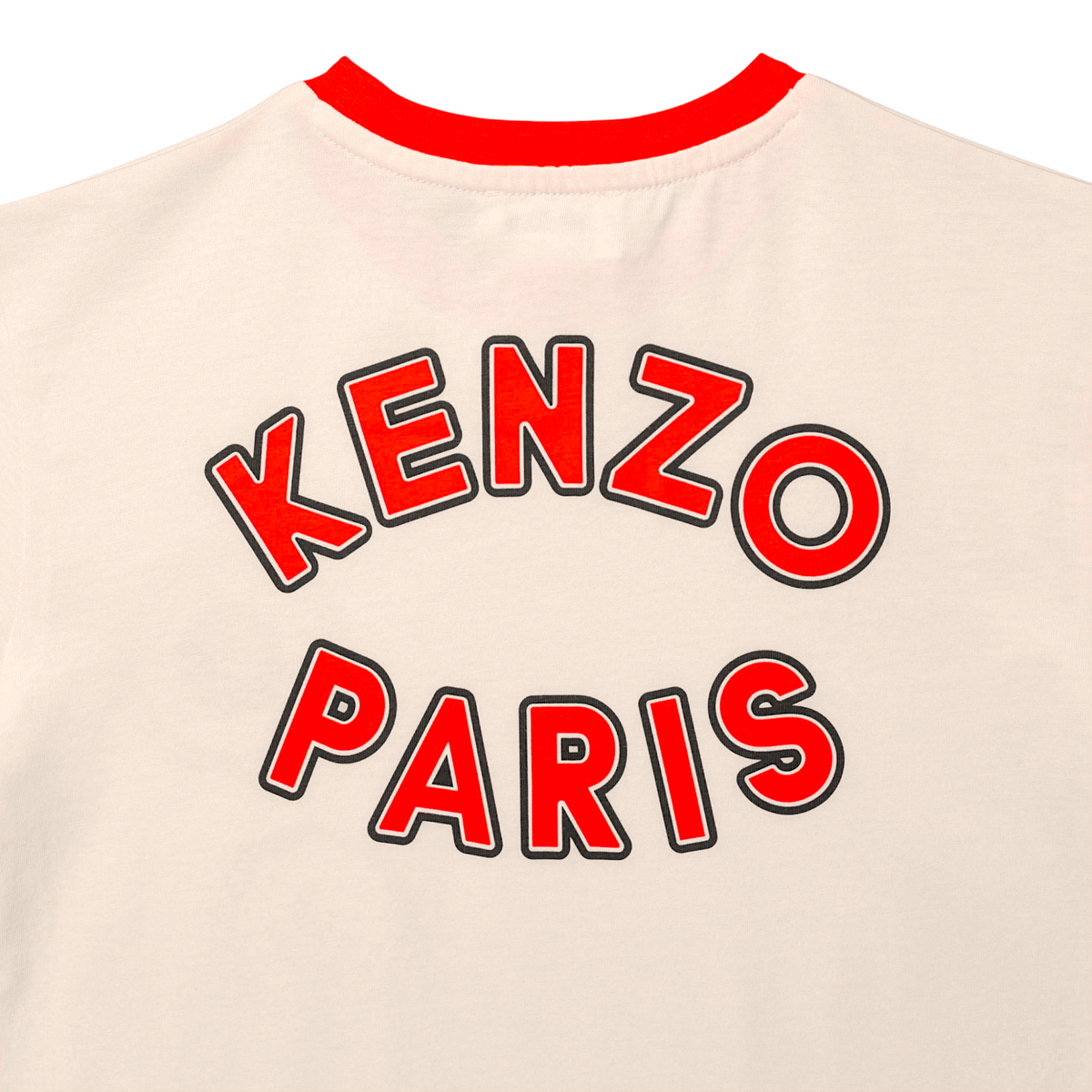 Kenzo Kids Stamp Logo Ringer Collar T-Shirt