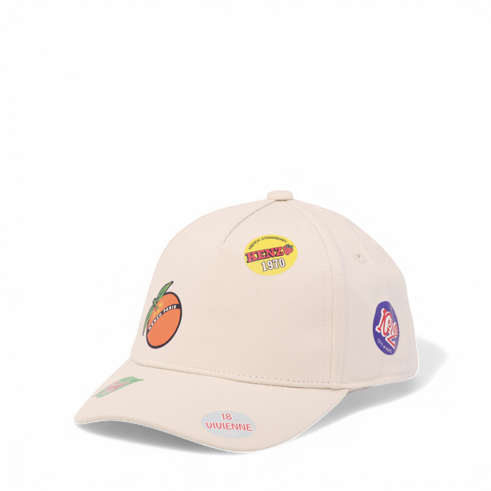 Kenzo Kids All Over Sticker Print Baseball Cap