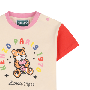 KENZO Kids Toddler's 'Bubble Tiger' Organic Cotton Colorblock T-Shirt