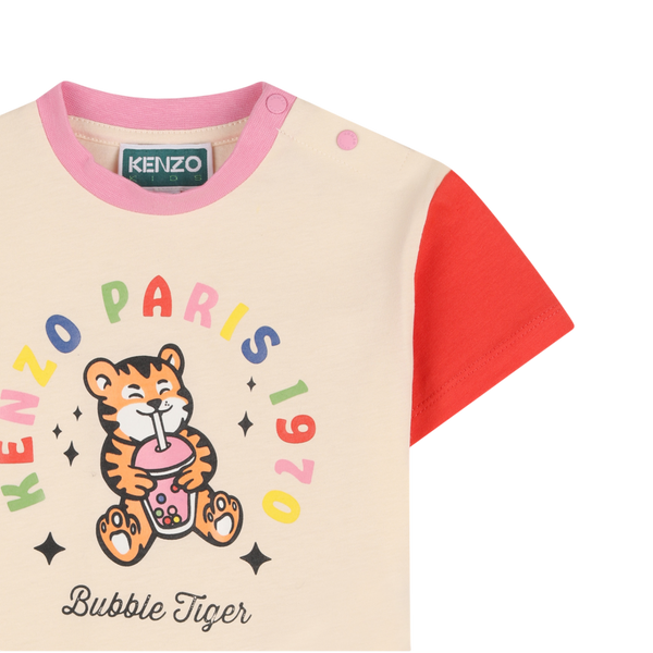 KENZO Kids Toddler's 'Bubble Tiger' Organic Cotton Colorblock T-Shirt