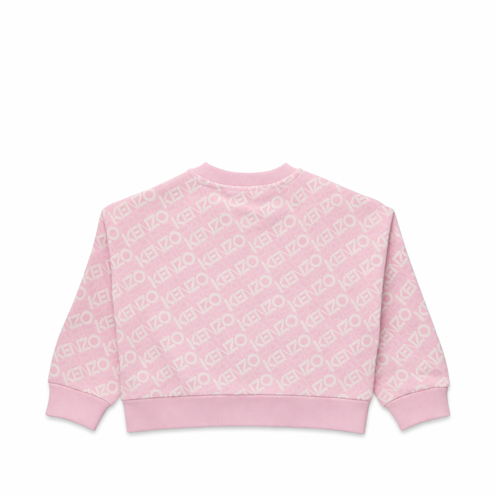 Kenzo Kids All-Over Logo Crewneck Sweatshirt
