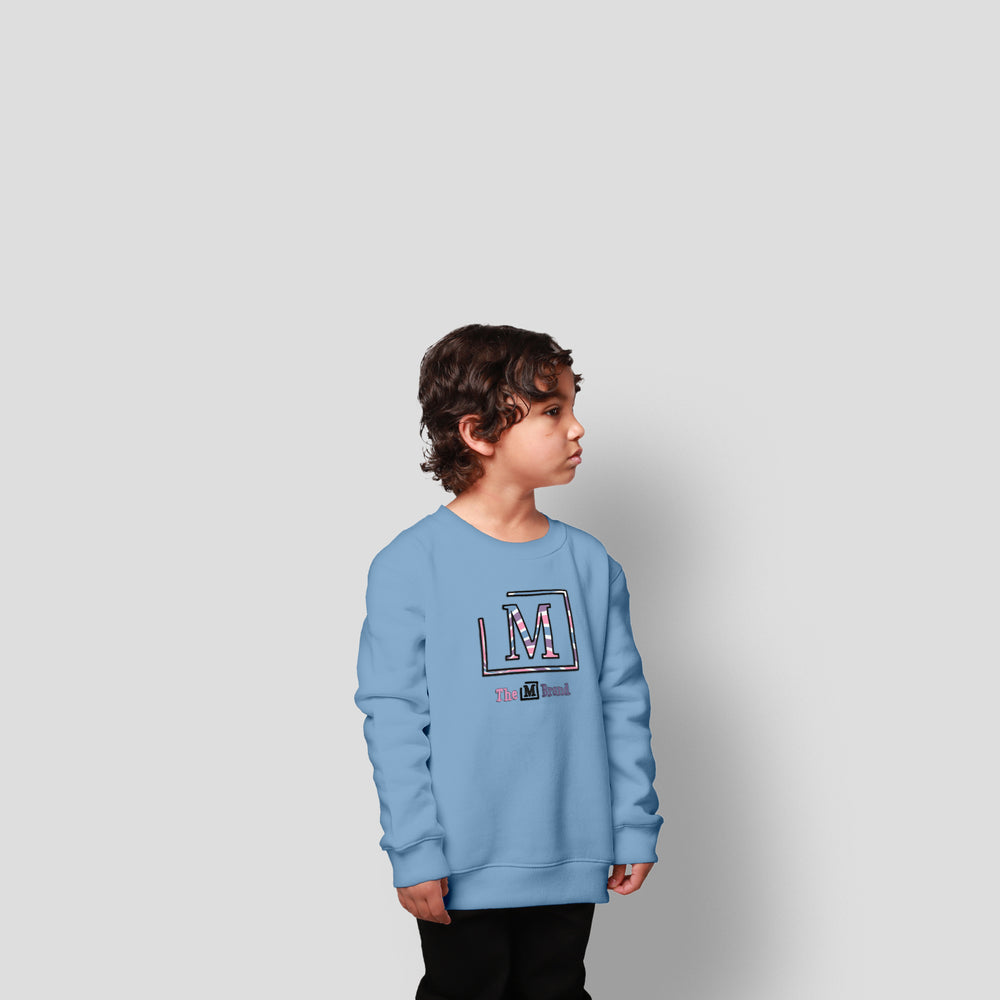 MDB Clearance Kids "M" Swirl Embroidered Logo Crewneck Sweatshirt