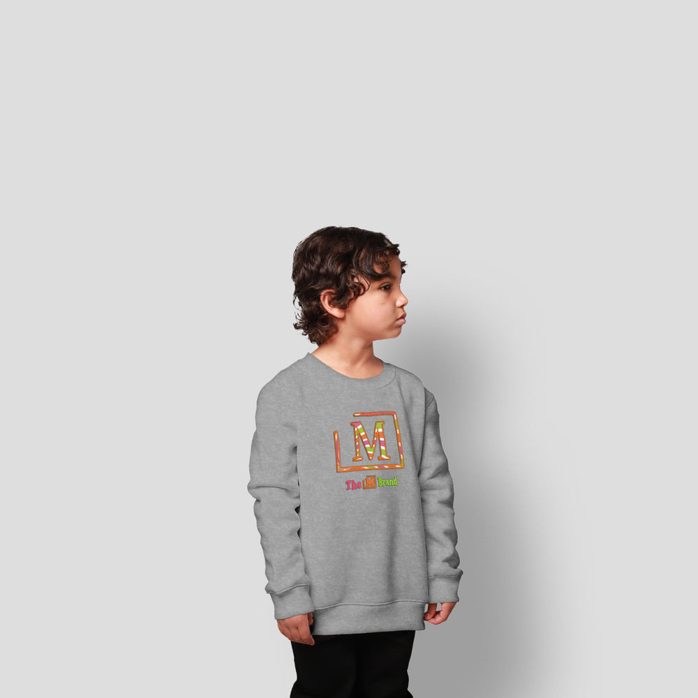 MDB Clearance Kids "M" Swirl Embroidered Logo Crewneck Sweatshirt