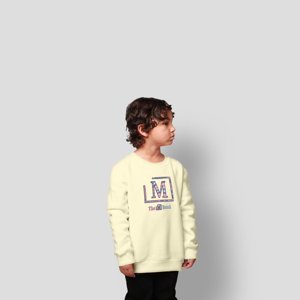 MDB Clearance Kids "M" Swirl Embroidered Logo Crewneck Sweatshirt