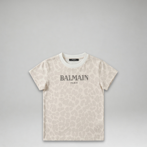 Balmain Kids Girl's Leopard Print T-Shirt