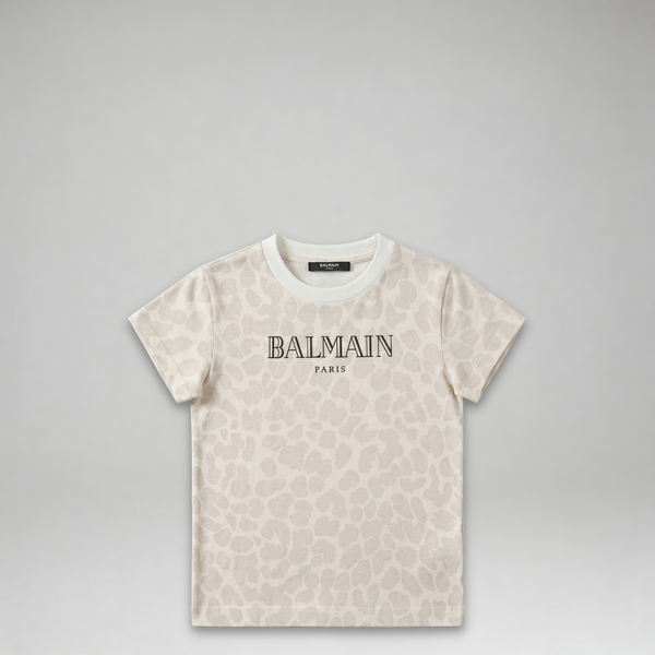 Balmain Kids Girl's Leopard Print T-Shirt