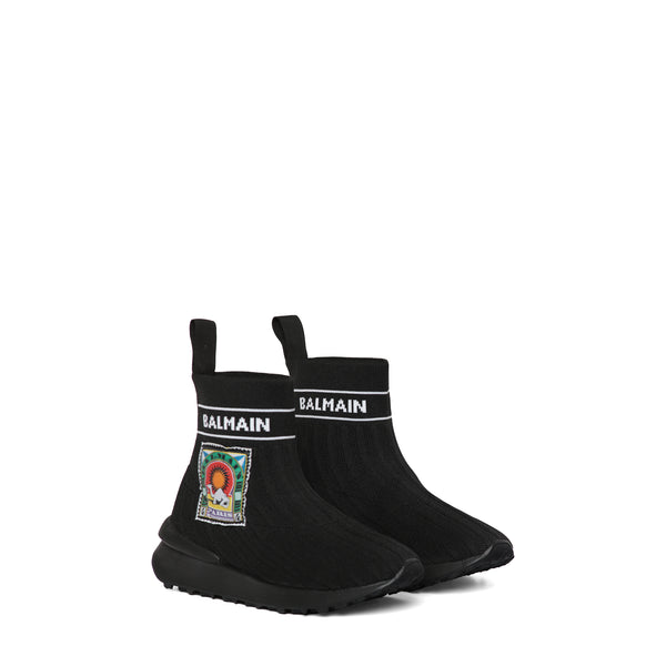 Balmain Kids Desert Patch Sock Shoe