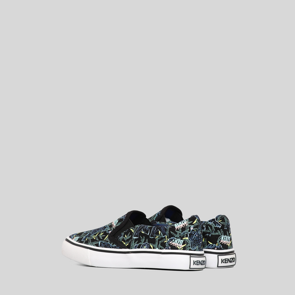 Kenzo Kids Elephant Print Slip-On Sneakers