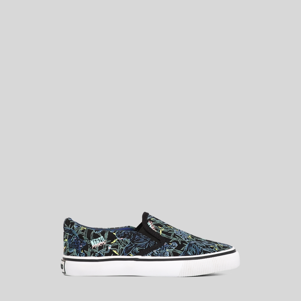 Kenzo Kids Elephant Print Slip-On Sneakers