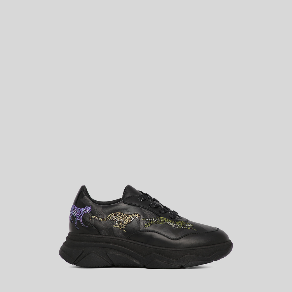 Kenzo Kids Embroidered Animal Logo Sneakers
