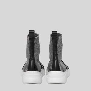 Balmain Kids Grey Knit Sock Shoe