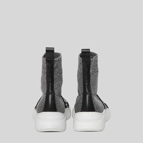 Balmain Kids Grey Knit Sock Shoe