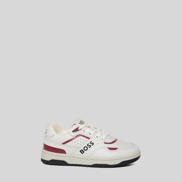 Hugo Boss Kids Lace-Up Leather Retro Sneakers