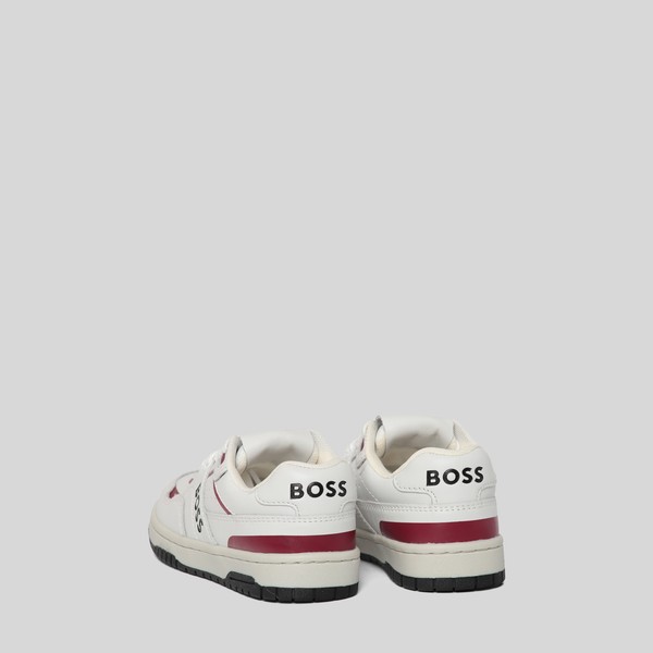 Hugo Boss Kids Lace-Up Leather Retro Sneakers