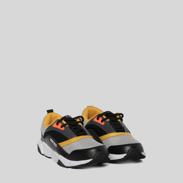 Hugo Boss Kids Leather Mesh Sneakers