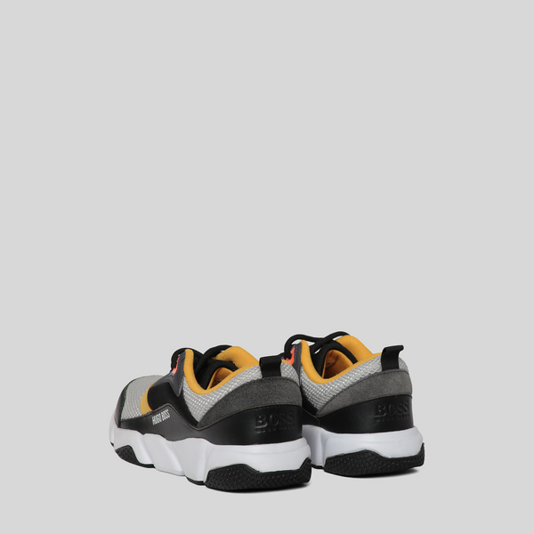 Hugo Boss Kids Leather Mesh Sneakers