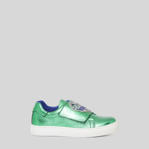 Kenzo Kids Metallic Leather Sneakers