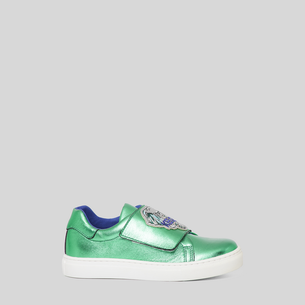 Kenzo Kids Metallic Leather Sneakers