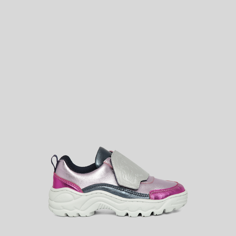 Kenzo Kids Metallic Leather Sneakers