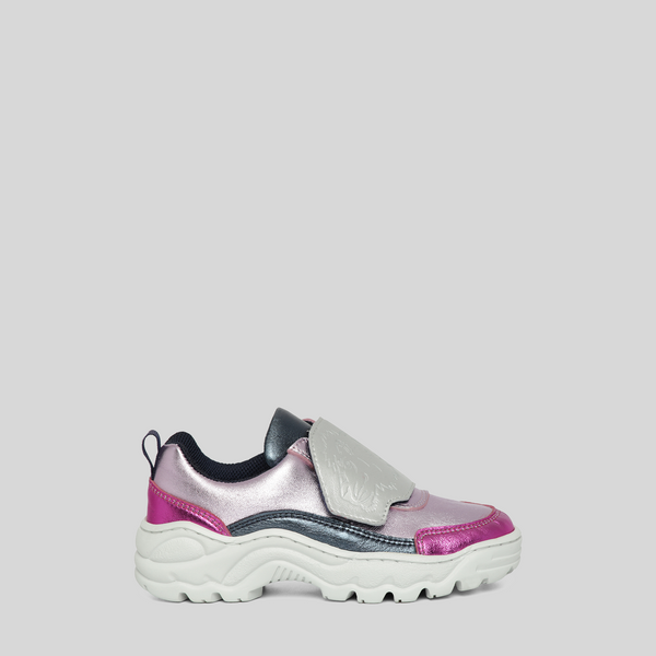 Kenzo Kids Metallic Leather Sneakers