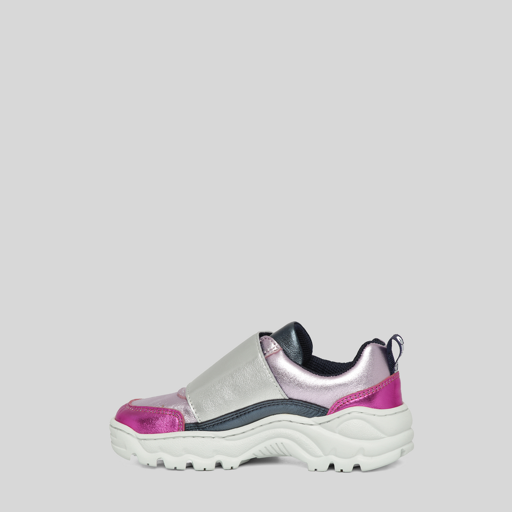 Kenzo Kids Metallic Leather Sneakers