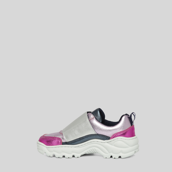 Kenzo Kids Metallic Leather Sneakers