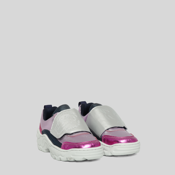 Kenzo Kids Metallic Leather Sneakers