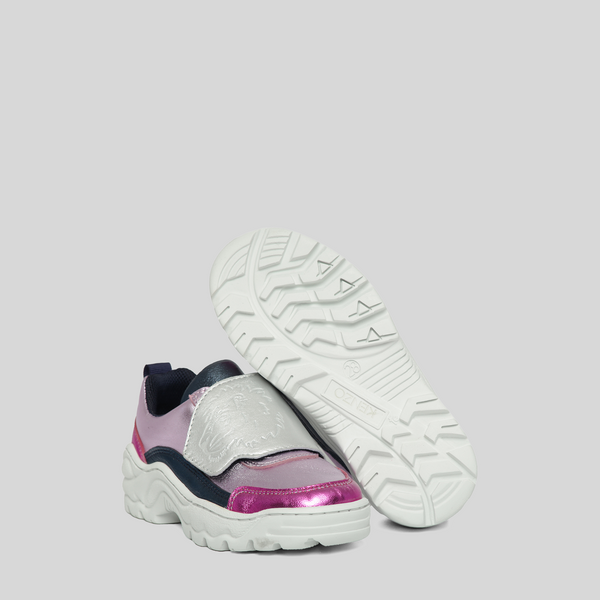 Kenzo Kids Metallic Leather Sneakers