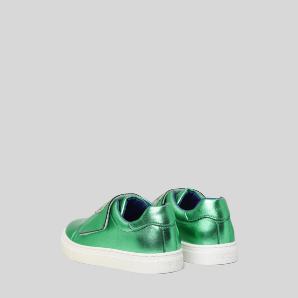 Kenzo Kids Metallic Leather Sneakers