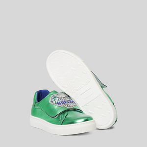 Kenzo Kids Metallic Leather Sneakers