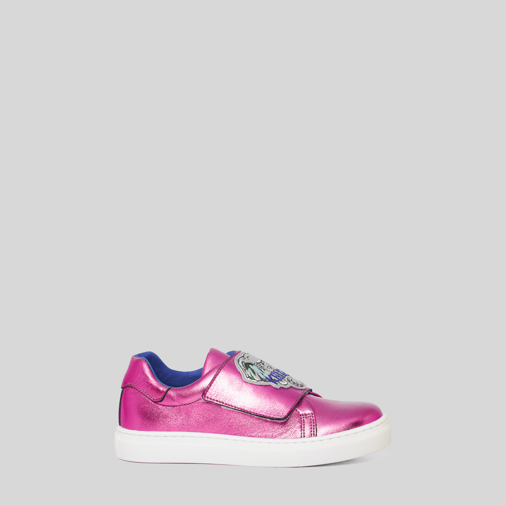 Kenzo Kids Metallic Leather Sneakers