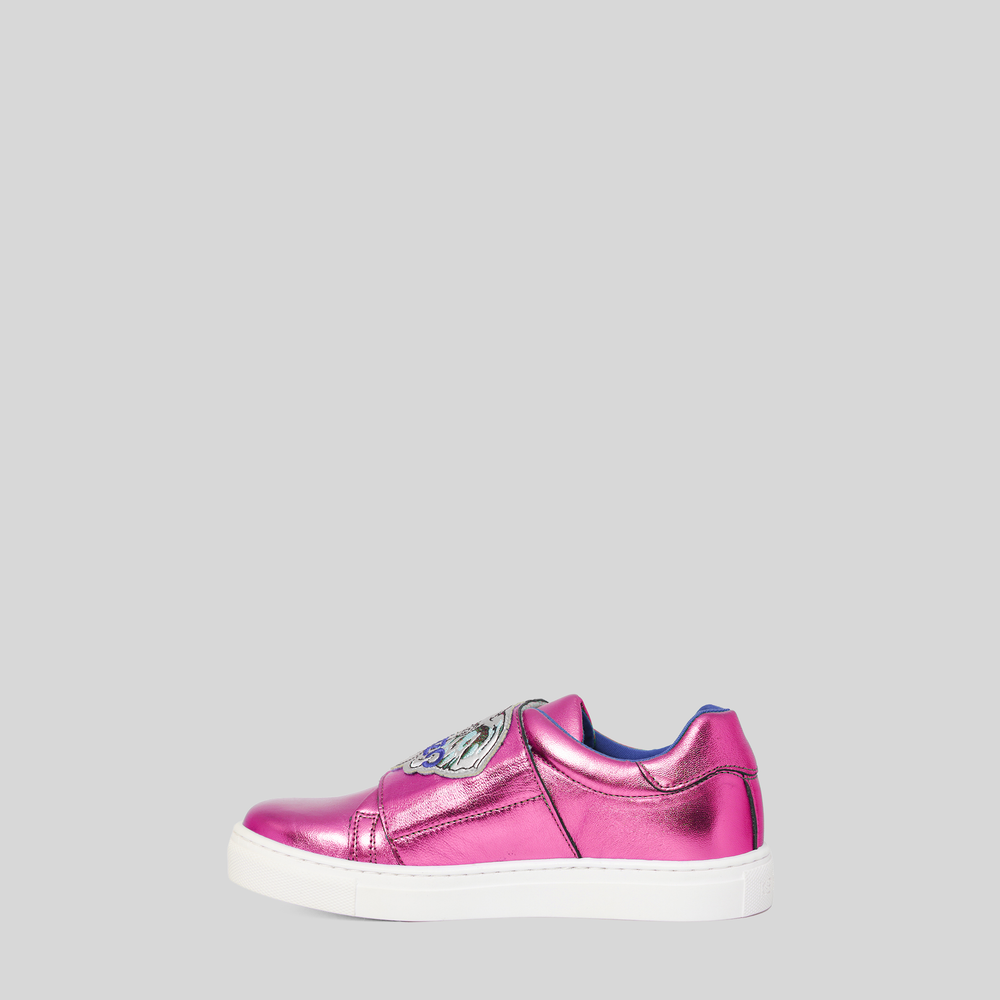Kenzo Kids Metallic Leather Sneakers