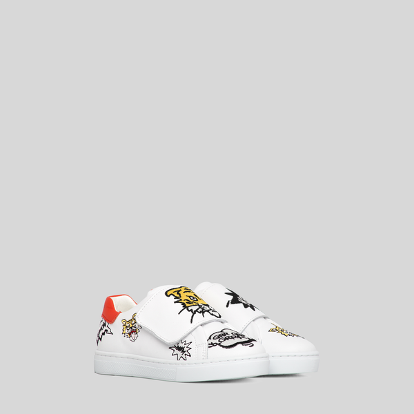 Kenzo Kids Multi-Logo Velcro Strap Sneakers
