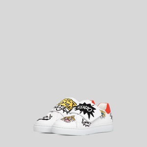 Kenzo Kids Multi-Logo Velcro Strap Sneakers