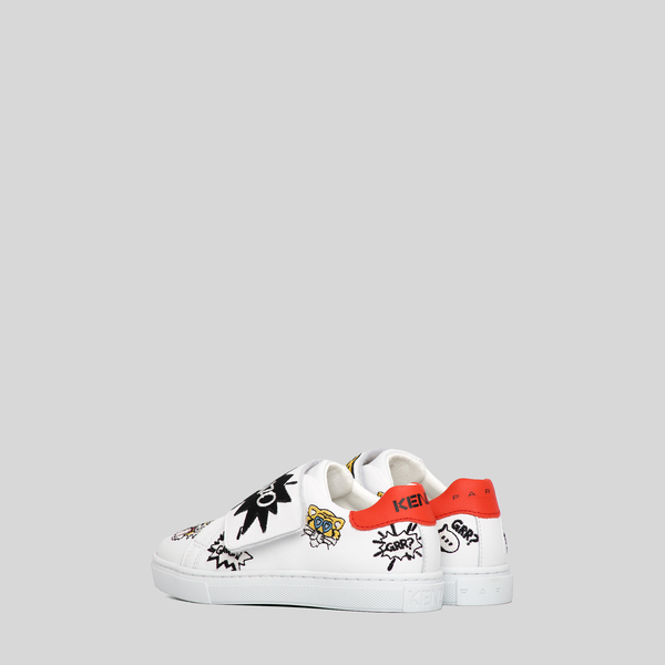 Kenzo Kids Multi-Logo Velcro Strap Sneakers