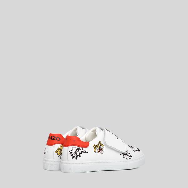 Kenzo Kids Multi-Logo Velcro Strap Sneakers