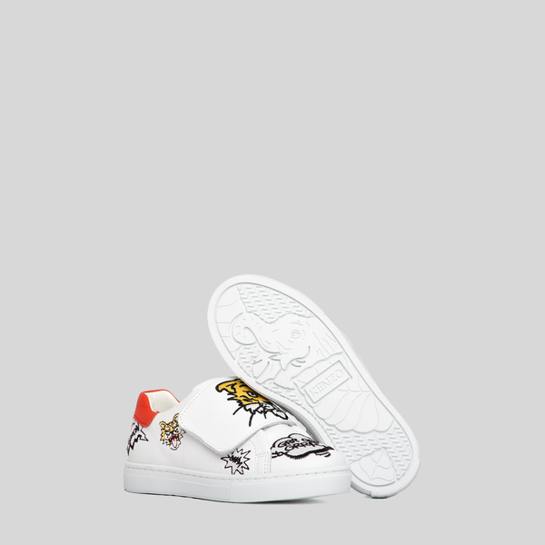 Kenzo Kids Multi-Logo Velcro Strap Sneakers