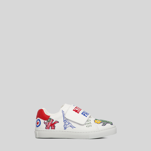 Kenzo Kids Multi-Logo Velcro Strap Sneakers