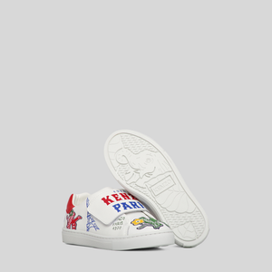 Kenzo Kids Multi-Logo Velcro Strap Sneakers