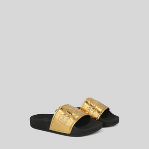 Hugo Boss Kids Gold Logo Pool Slides