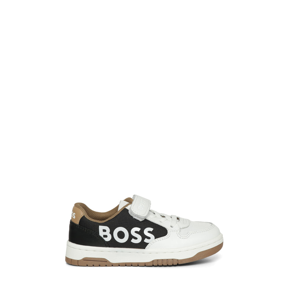 Hugo Boss Kids Side Logo Strap Sneakers