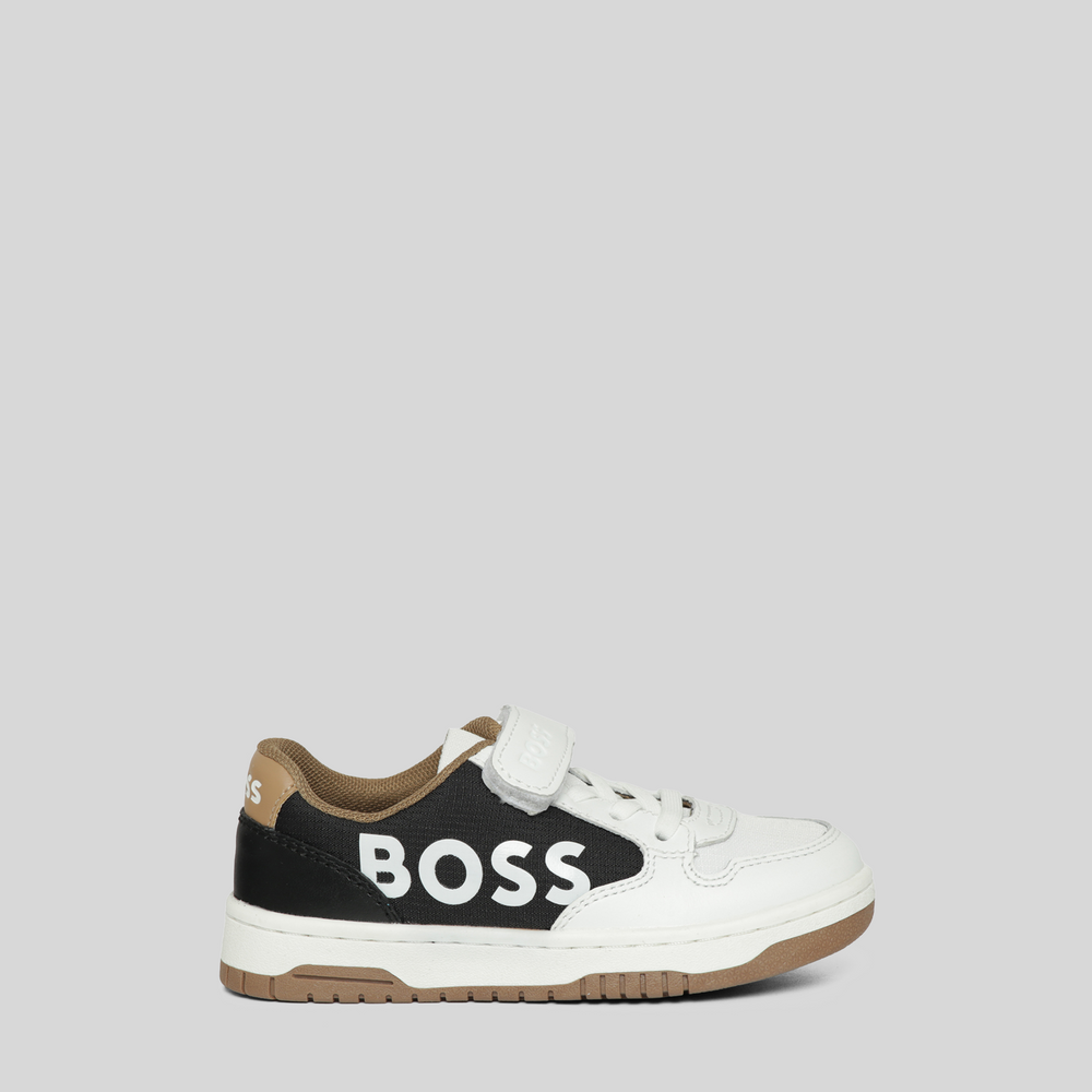 Hugo Boss Kids Side Logo Strap Sneakers